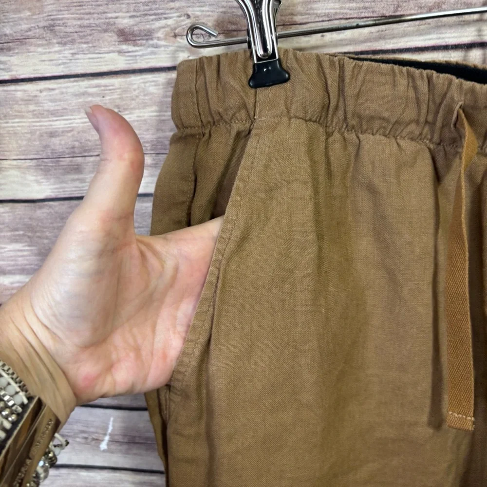 Everlane The Linen Easy Pant Womens XS Carob Brown